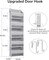 Over-the-Door Hanging Organizer with 5 Large Pockets & 10 Mesh Side Pockets – 44 lbs Weight Capacity, Clear Window Storage for Toys, Shoes, Diapers & Household Items, Gray, 5-Layer Design (Grey)